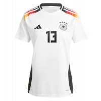 Camiseta Alemania Thomas Muller #13 Primera Equipación para mujer Eurocopa 2024 manga corta